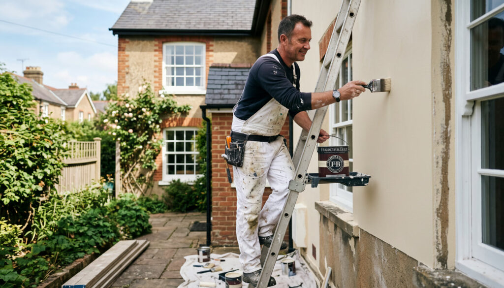 Exterior walls painted by Professional Painters London 0800 044 3604